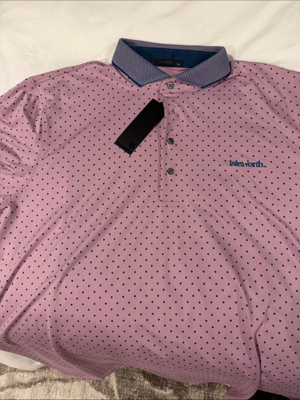 Nwt greyson isleworth Men’s Pink Microdot Polo Shirt